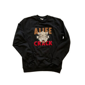 Alife Crack Wolf Wolfpack Sweatshirt Sweater Longsleeve Black Men’s LARGE NEW